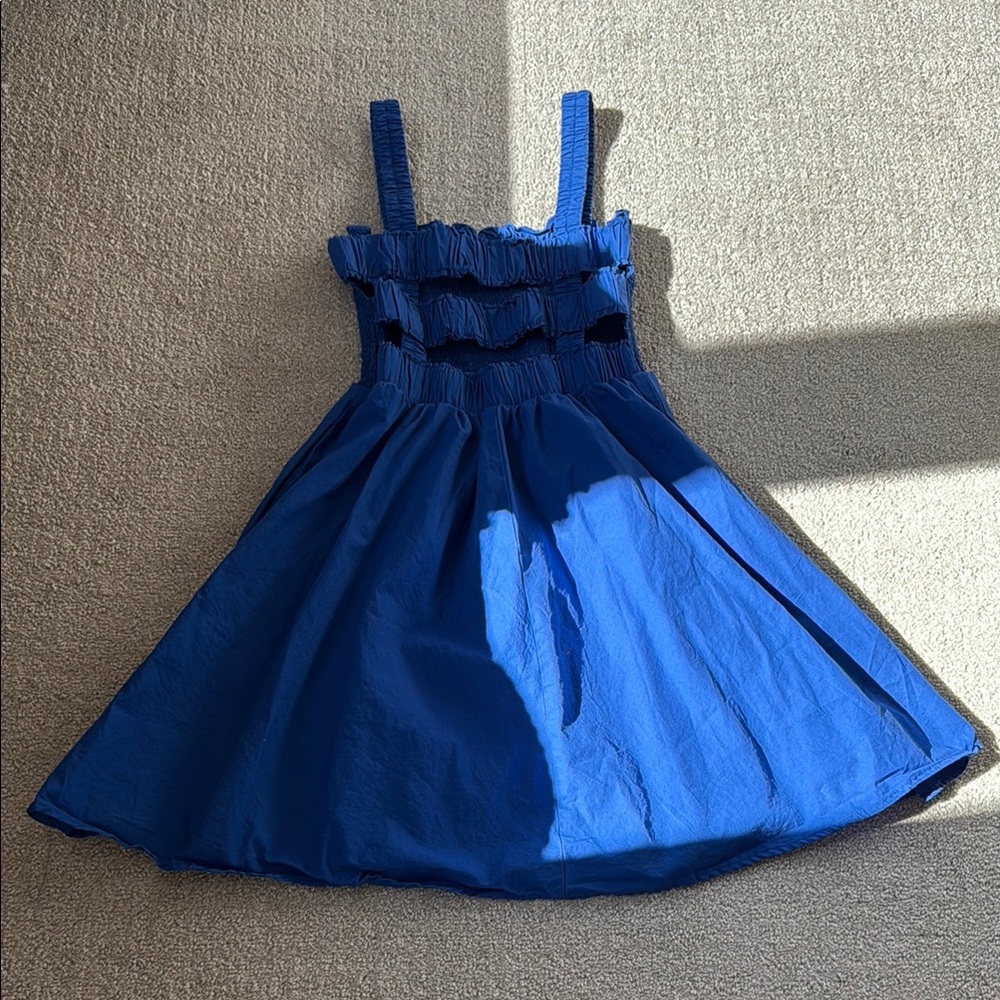 ALTRD STATE BLUE FLOWY MINI DRESS WITH DESIGNED BACK SIZE XS - Picture 2 of 5